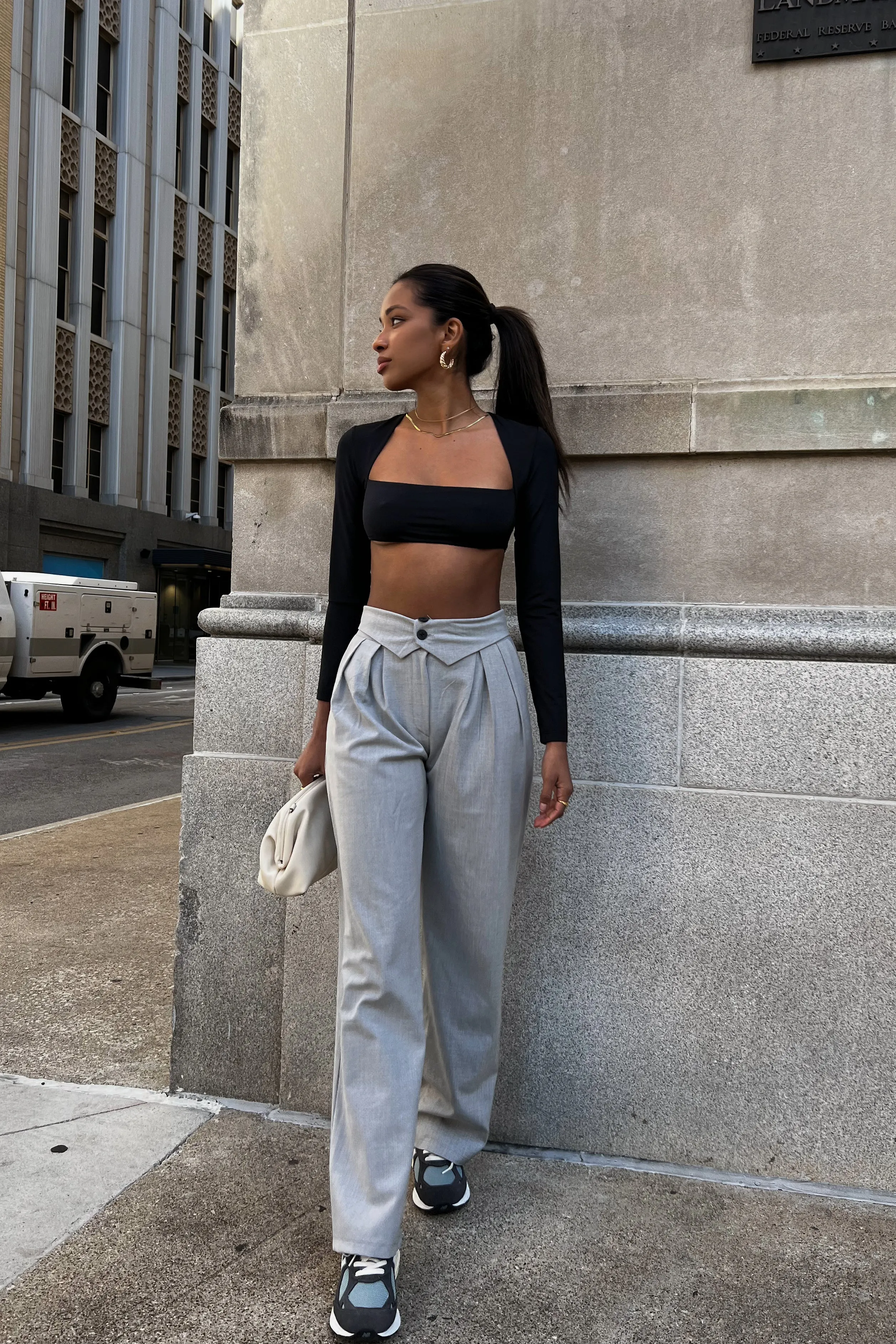 Trixie Straight Leg Pleated Trouser