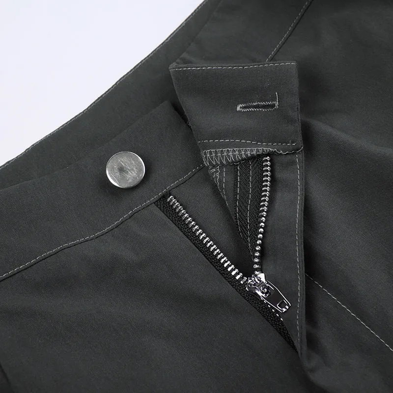 Utility Wide-Leg Cargo Pants with Pockets