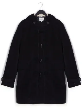 Vegan Wool Duffle Coat with Recycled Vegan Shearling