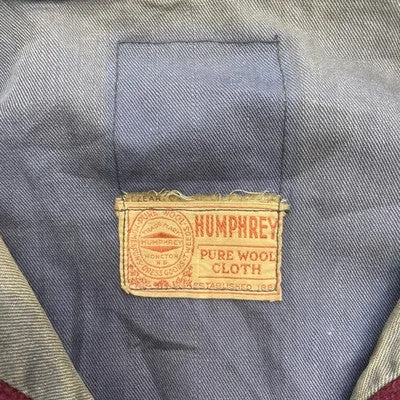 Vintage Humphrey Mackinaw Hunting Wool Coat Jacket Size Large Red Buffalo Plaid