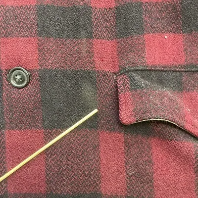 Vintage Humphrey Mackinaw Hunting Wool Coat Jacket Size Large Red Buffalo Plaid