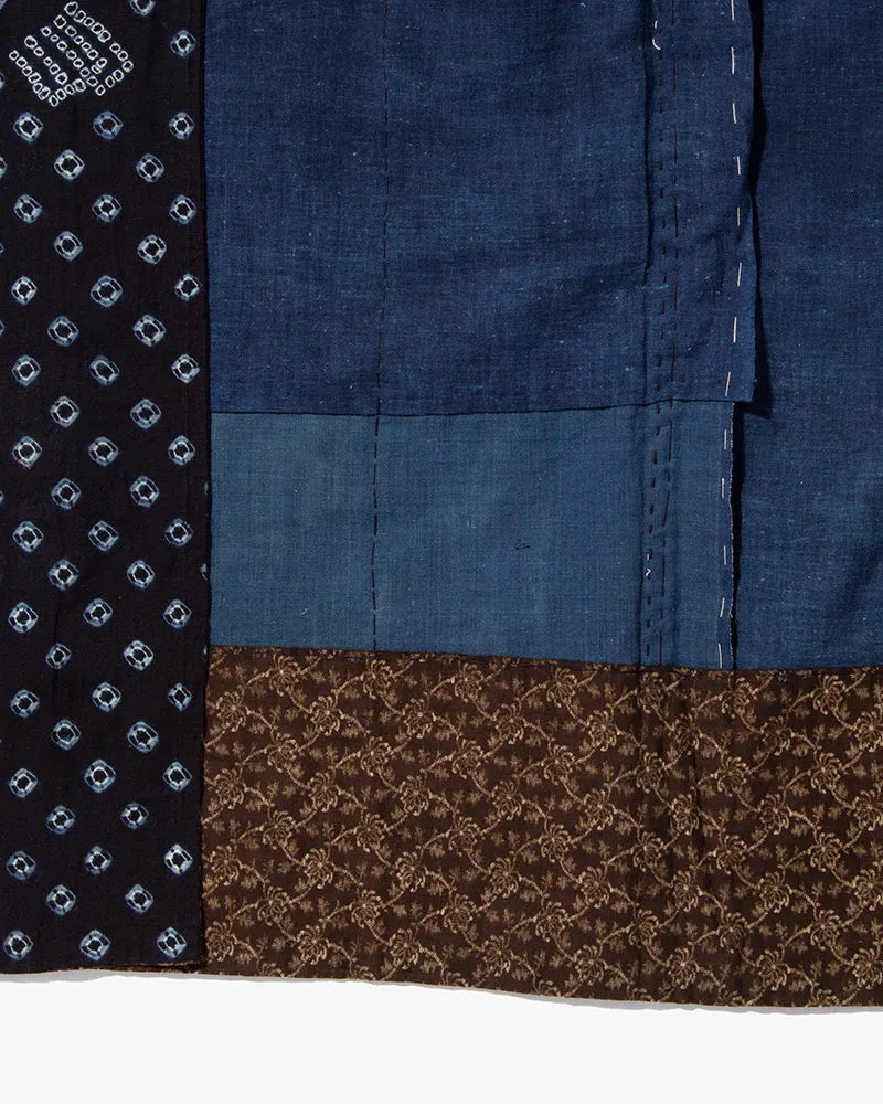 Vintage Noragi Jacket, Indigo with White Diamond Pattern