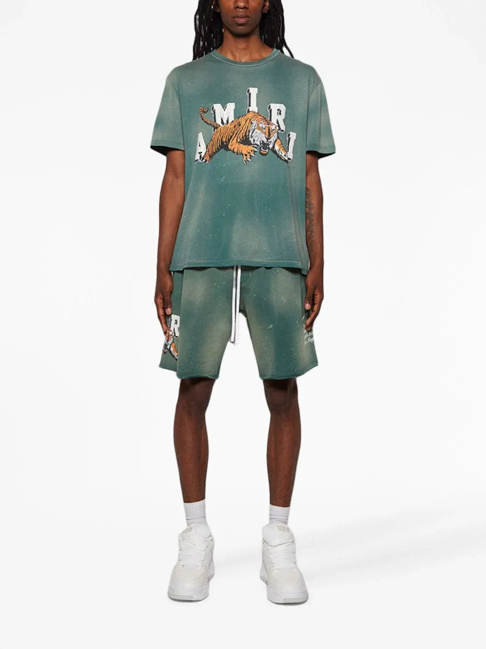 Vintage Tiger Sweatshort Green