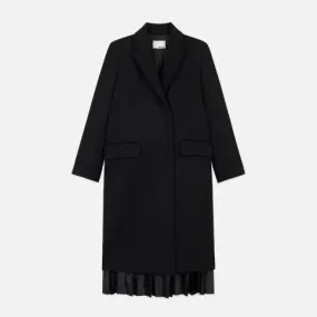 WE-AR4 Grammercy Pleated Coat in Black