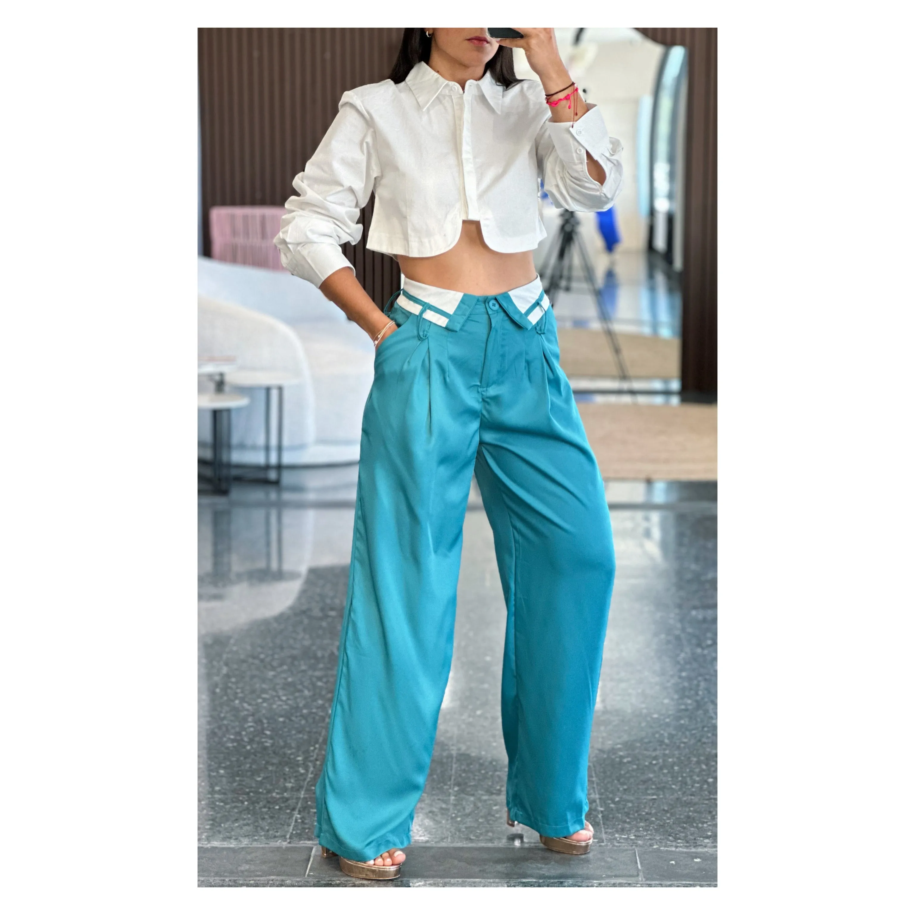 Wide Leg Slack Pants