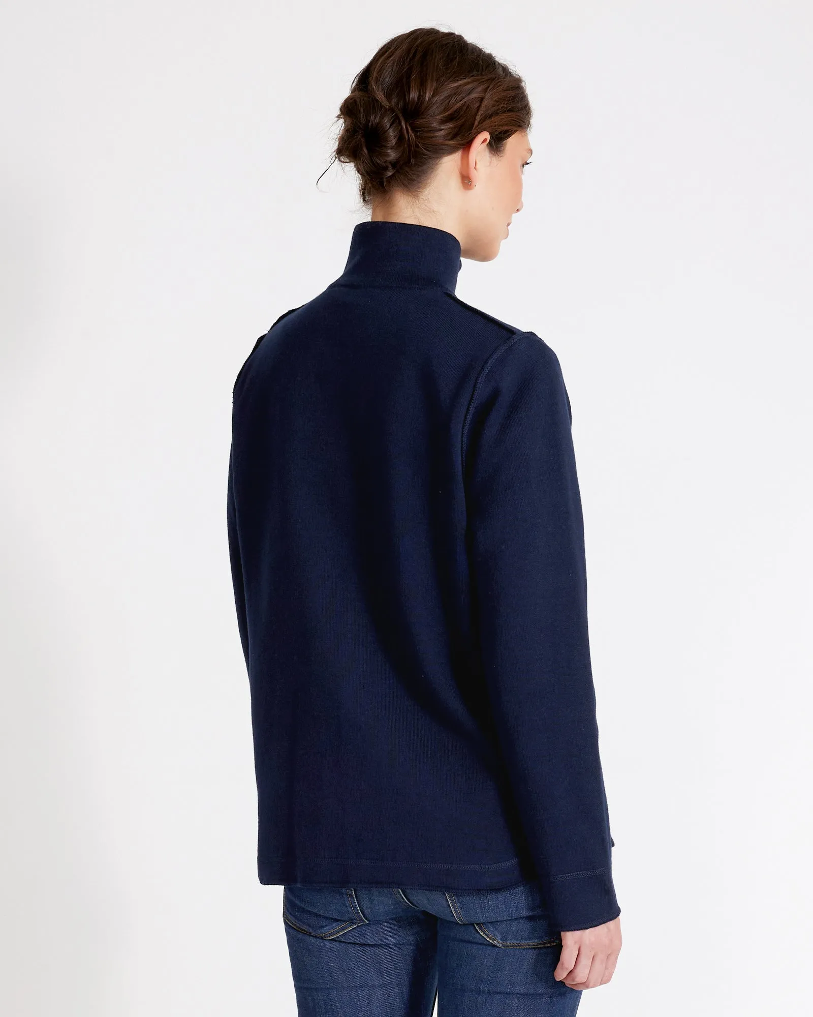 Women's Windproof Shirt Jacket- Navy