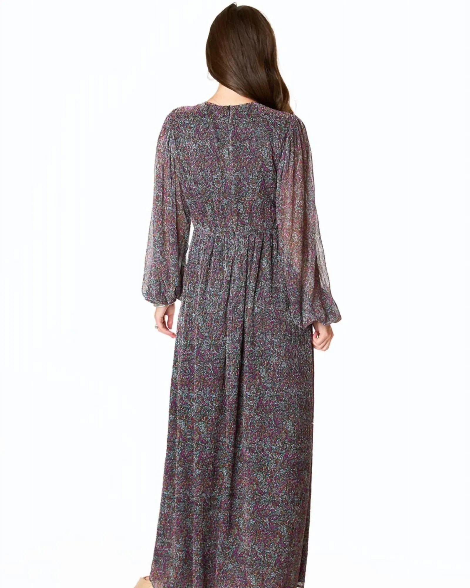 Yvonne Long Sleeve Maxi Dress In Ozark | Ozark