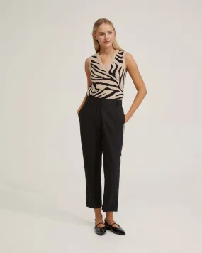 Zebra Knitted Vest