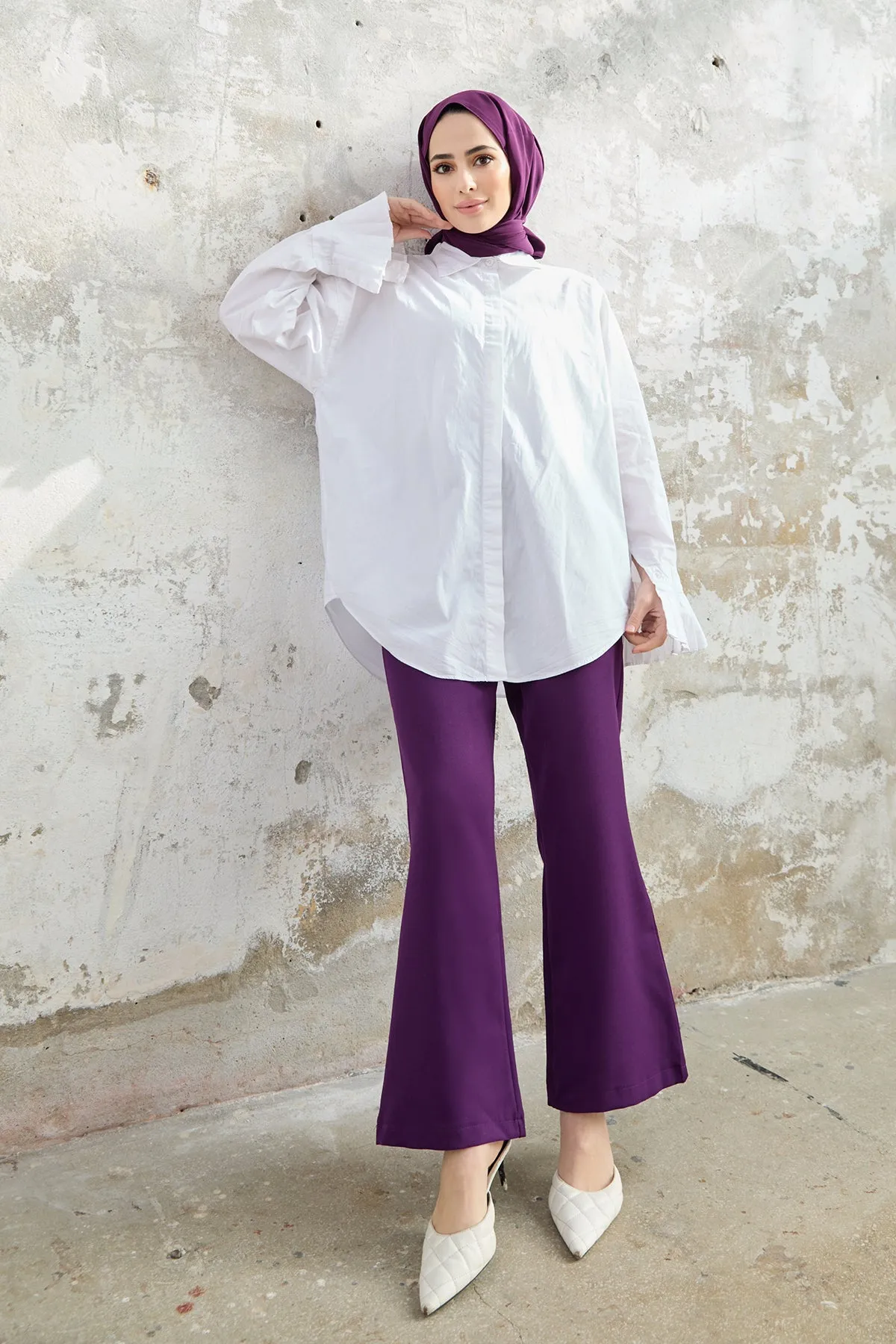 ZRF Women Spanish Flared Pants - Purple - Ramapo
